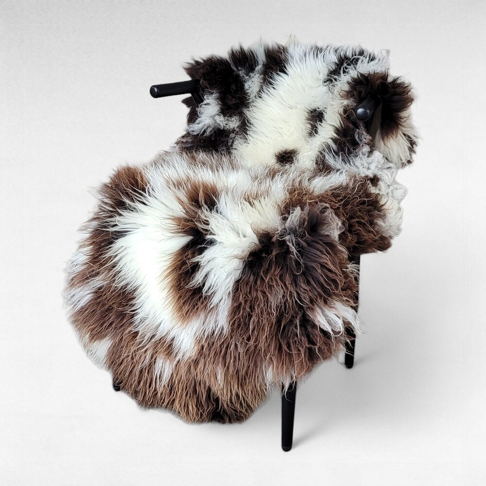 Long Natural Spotted  Dutch Sheepskin 52" x 31"